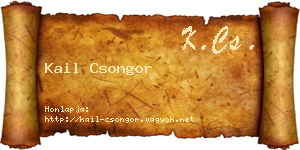 Kail Csongor névjegykártya